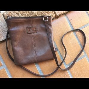 Fossil crossbody leather purse